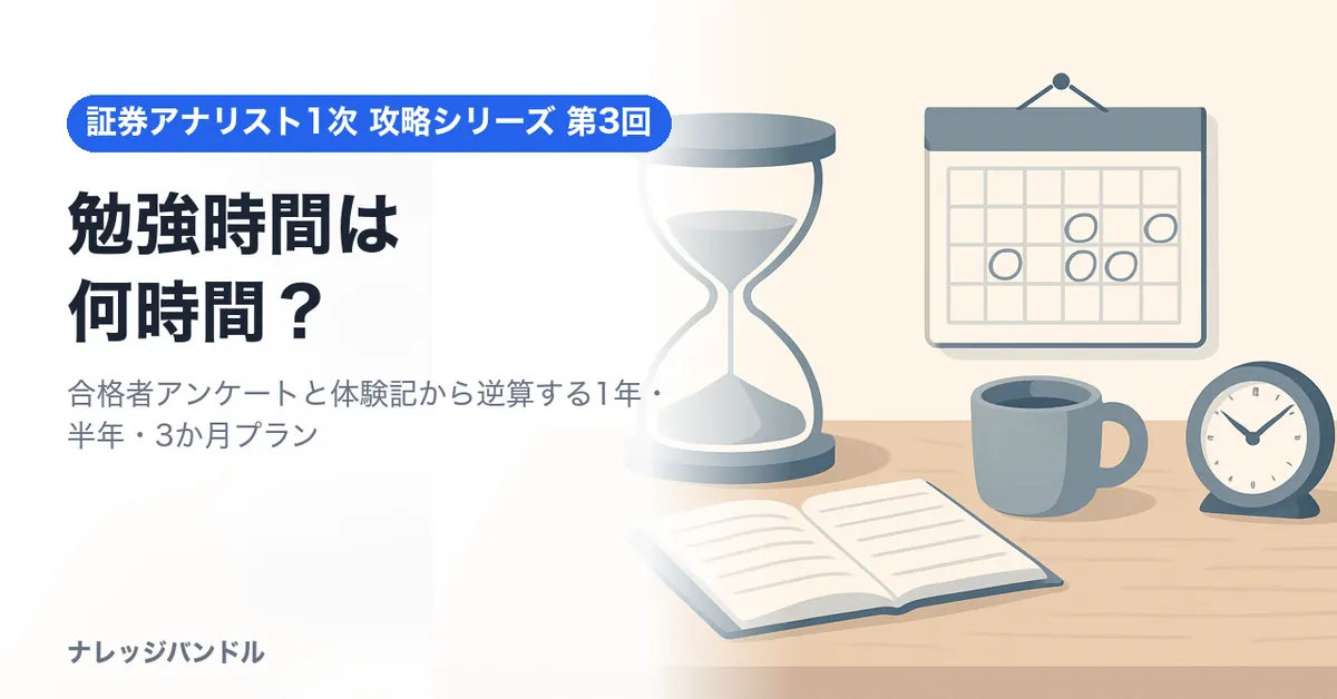 証券アナリスト1次の勉強時間は何時間?