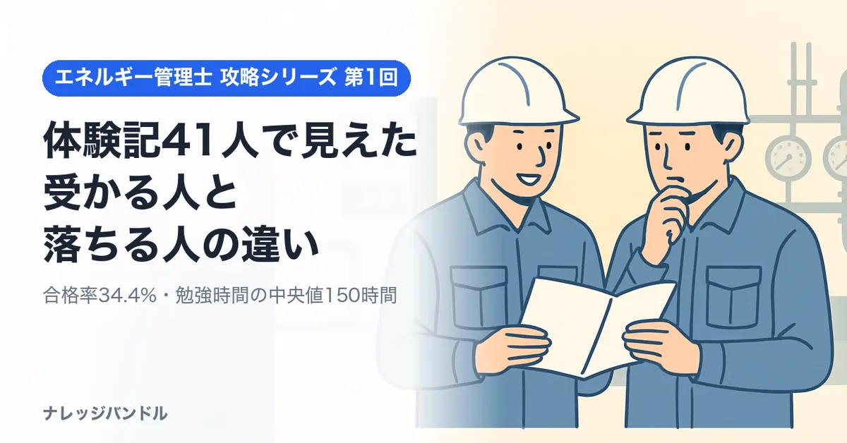 エネルギー管理士の合格・不合格体験記41人を読んでわかった「受かる人」と「落ちる人」の違い【2026年版】