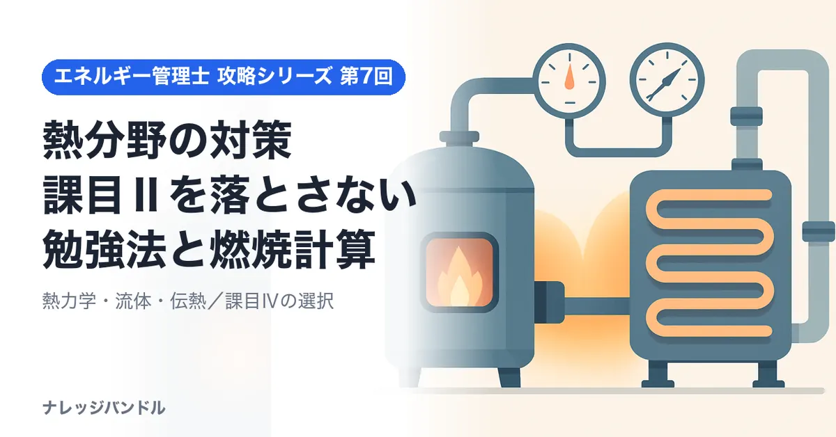 エネルギー管理士 熱分野対策：課目Ⅱと燃焼計算