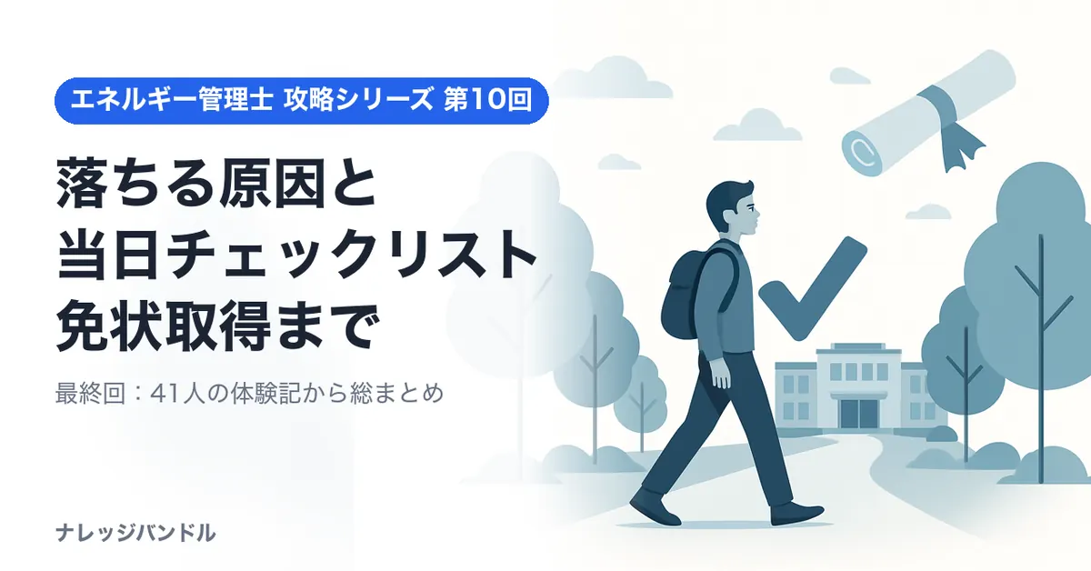 エネルギー管理士に落ちる6つの原因と直前チェック