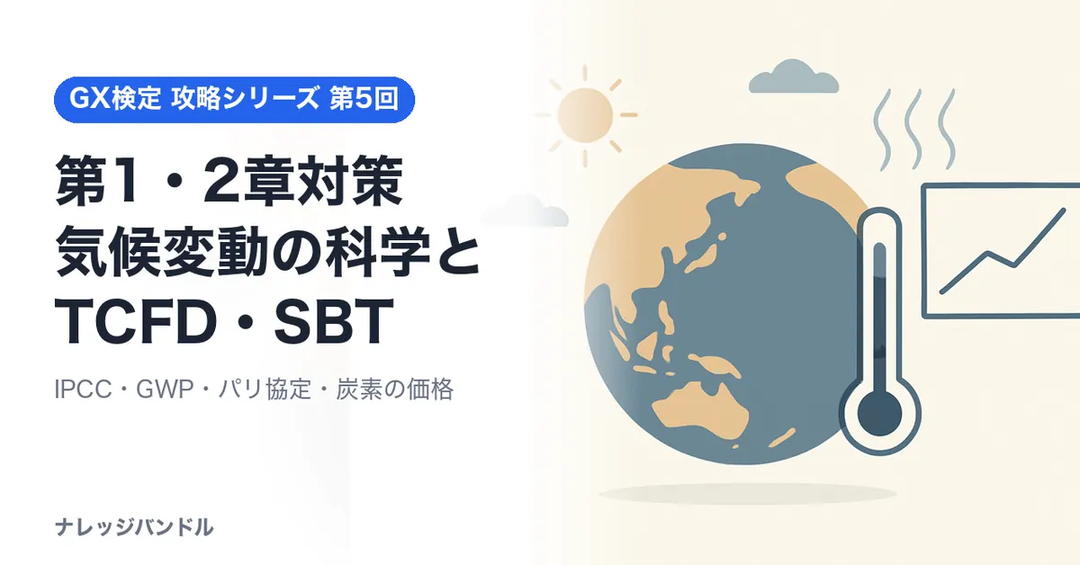 GX検定ベーシック第1・2章対策:気候変動とパリ協定